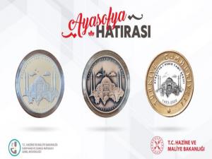 Ayasofyanın ibadete açılması anısına özel para basıldı