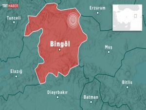 Bingöl'de 5.7 büyüklüğünde deprem