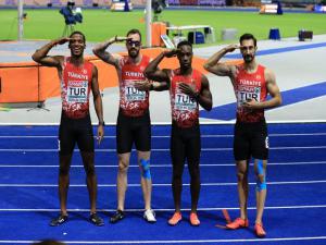 Milli atletler 4x100 metrede Avrupa 2.'si oldu
