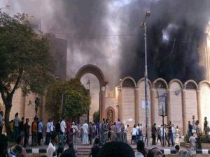 Mısır'da kilise de yangın