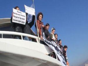 Kadınlardan Silvan için vapur işgali 