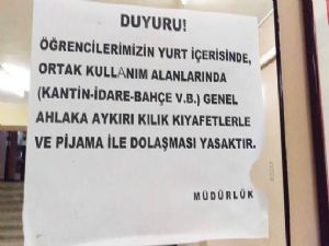 KIZ YURDUNDA PİJAMA YASSAK