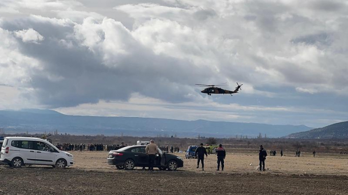 Isparta'da askeri helikopter düştü